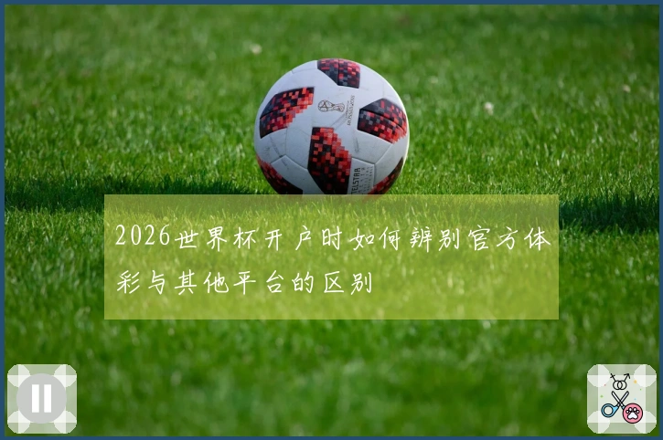 2026世界杯开户时如何辨别官方体彩与其他平台的区别